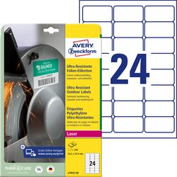 Étiquettes résistantes aux intempéries avery l7912-10 10 pièces blanches