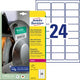 Étiquettes résistantes aux intempéries avery l7912-10 10 pièces blanches