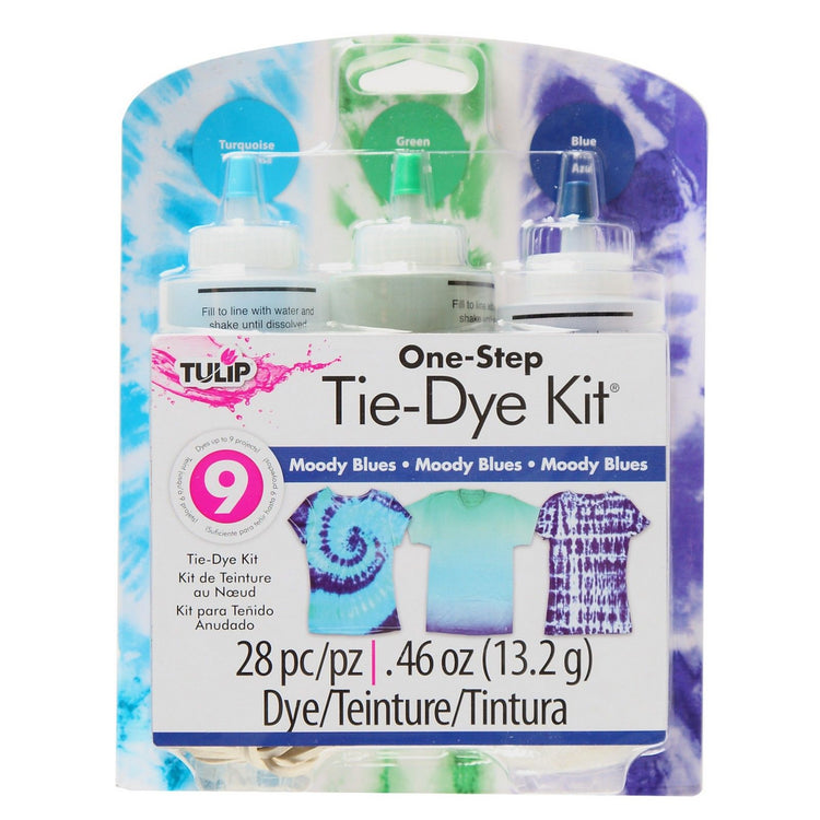 Tulipe tie-dye tulipe en une étape • kit tie-dye 3 couleurs moody blues
