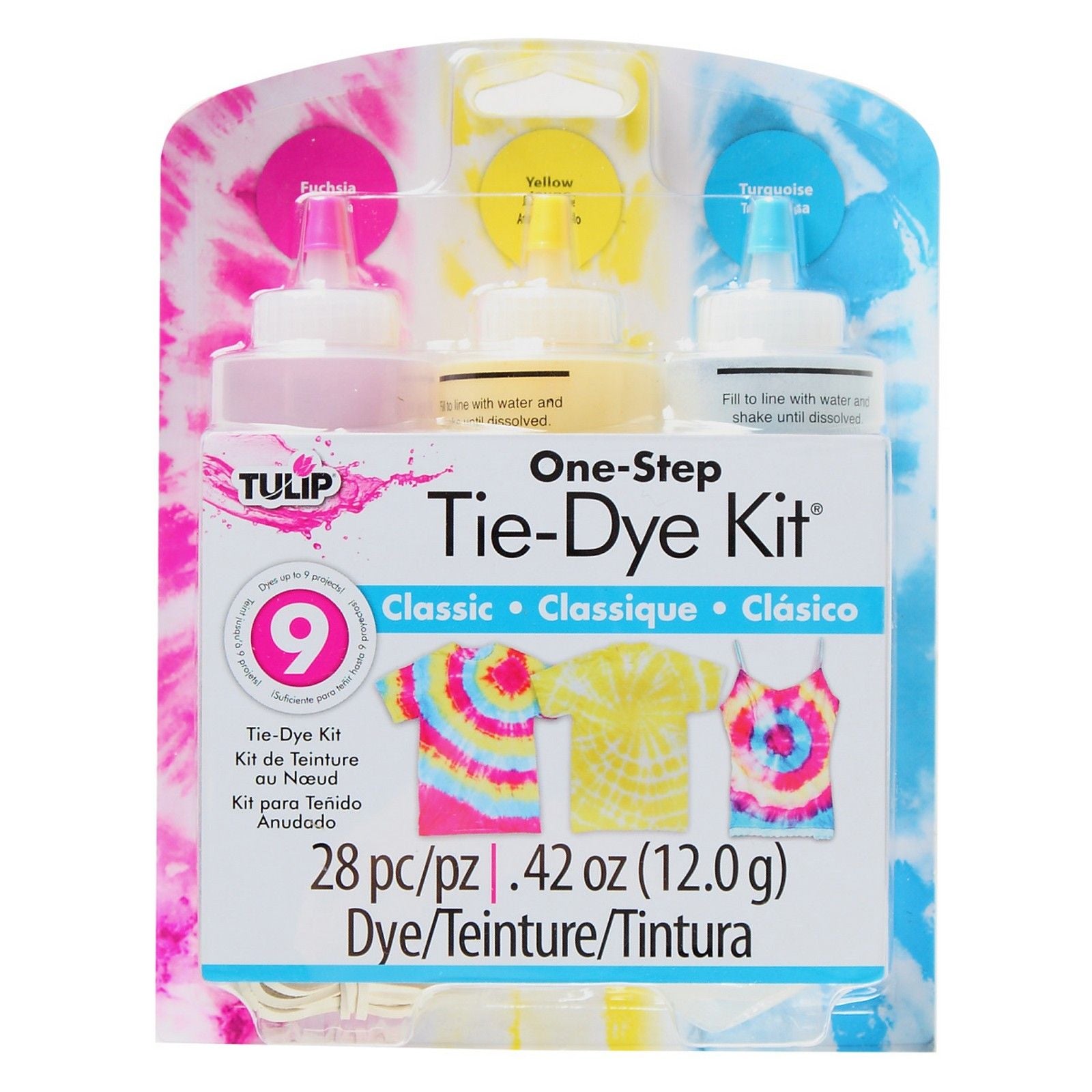Tulipe tie-dye tulipe one-step • kit tie-dye 3 couleurs classique