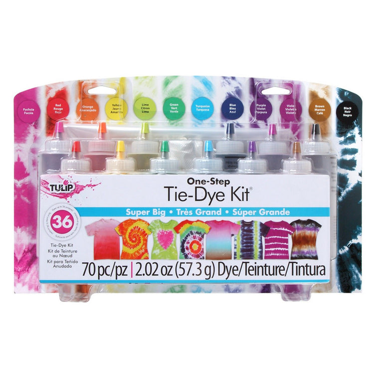 Tulipe tie-dye en une étape tulipe • kit tie-dye 12 couleurs super grand