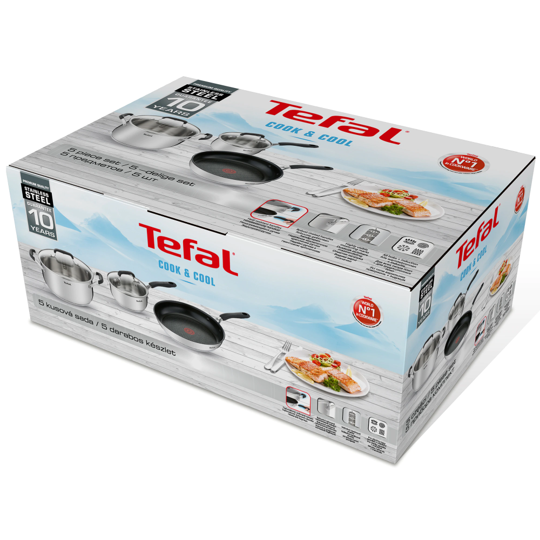 Ustensine de cuisine tefal Tefal Cook Cool Pan set 3 pièces