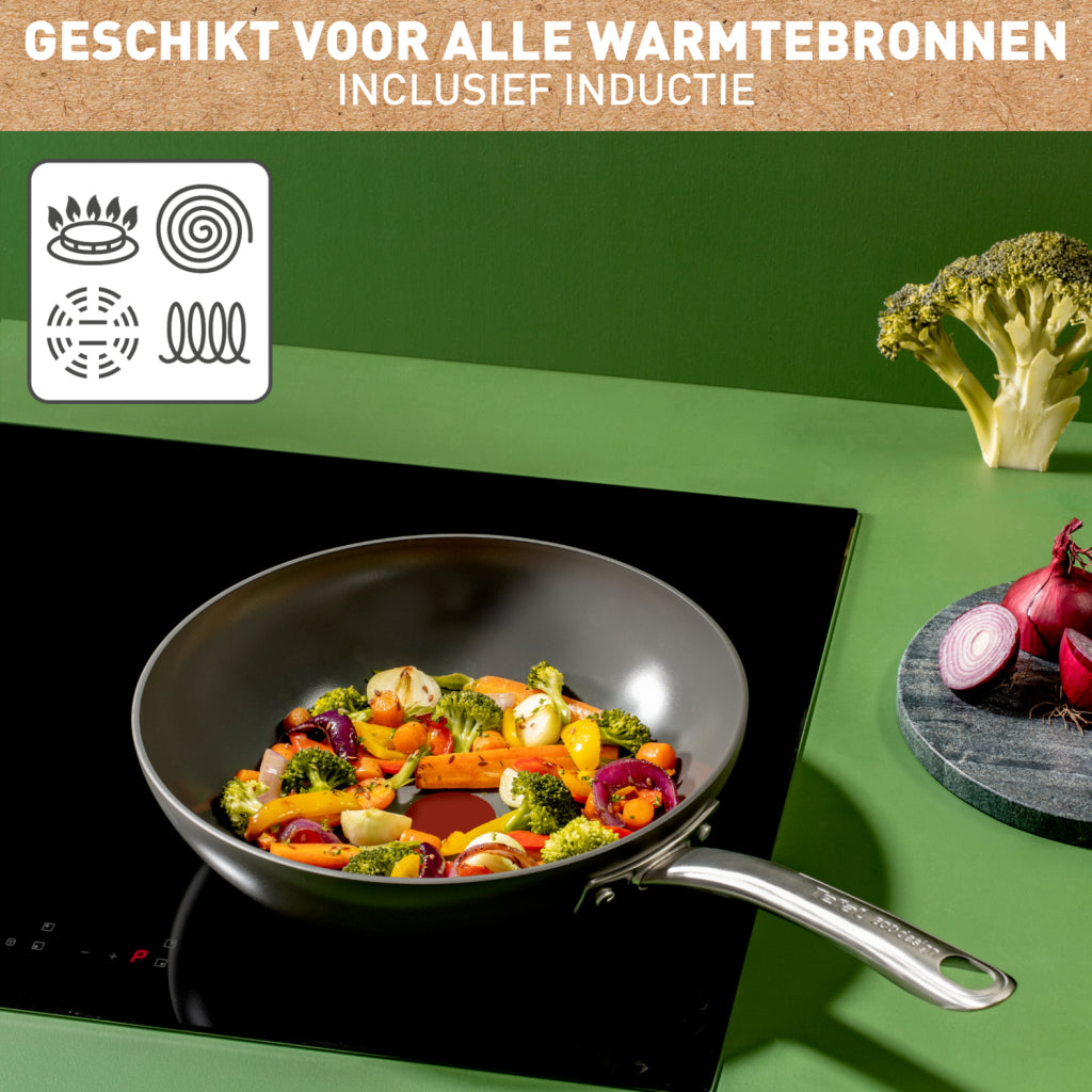 Tefal Tefal C42419 Renew + Ceramic Wok Pan 28 cm