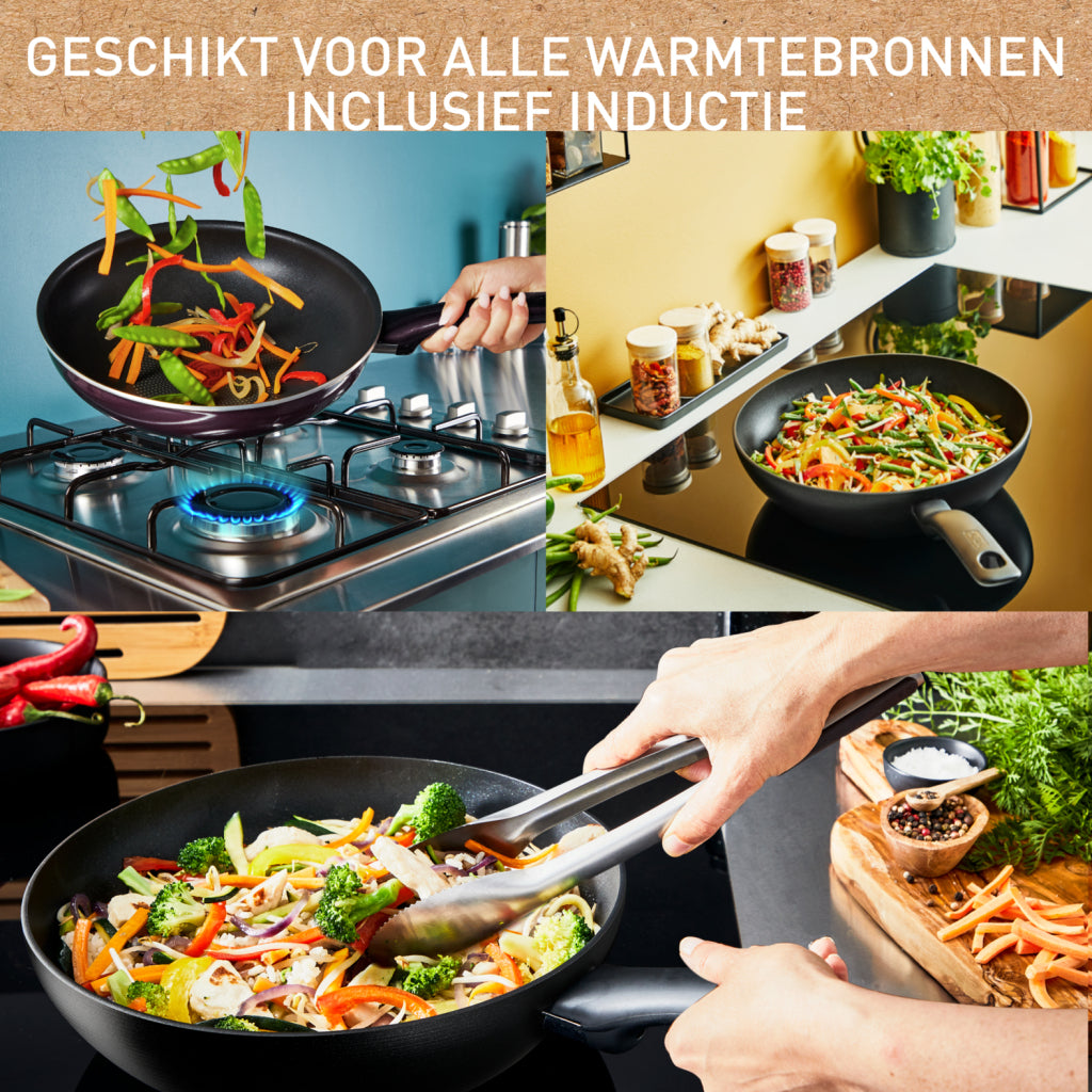 Tefal C47632 Changer la poêle en céramique noire 24 cm noir