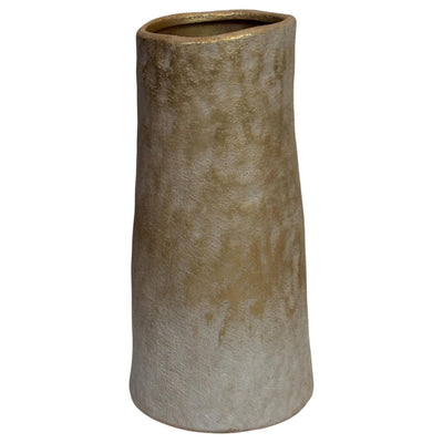 Vase ambiance Mansion isa beige blanc céramique 10x21cm