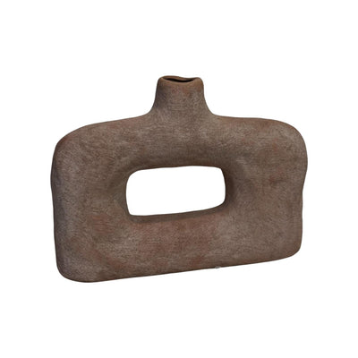 Vase ambiance Mansion pipo faïence beige 29x8x21.5cm