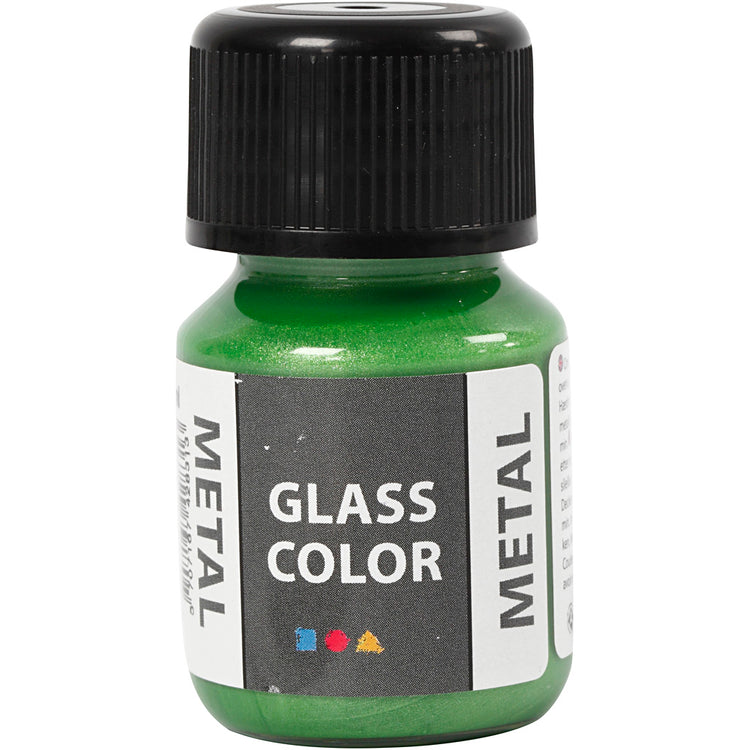 Creativ company verre couleur métal, vert, 30 ml 1 bouteille