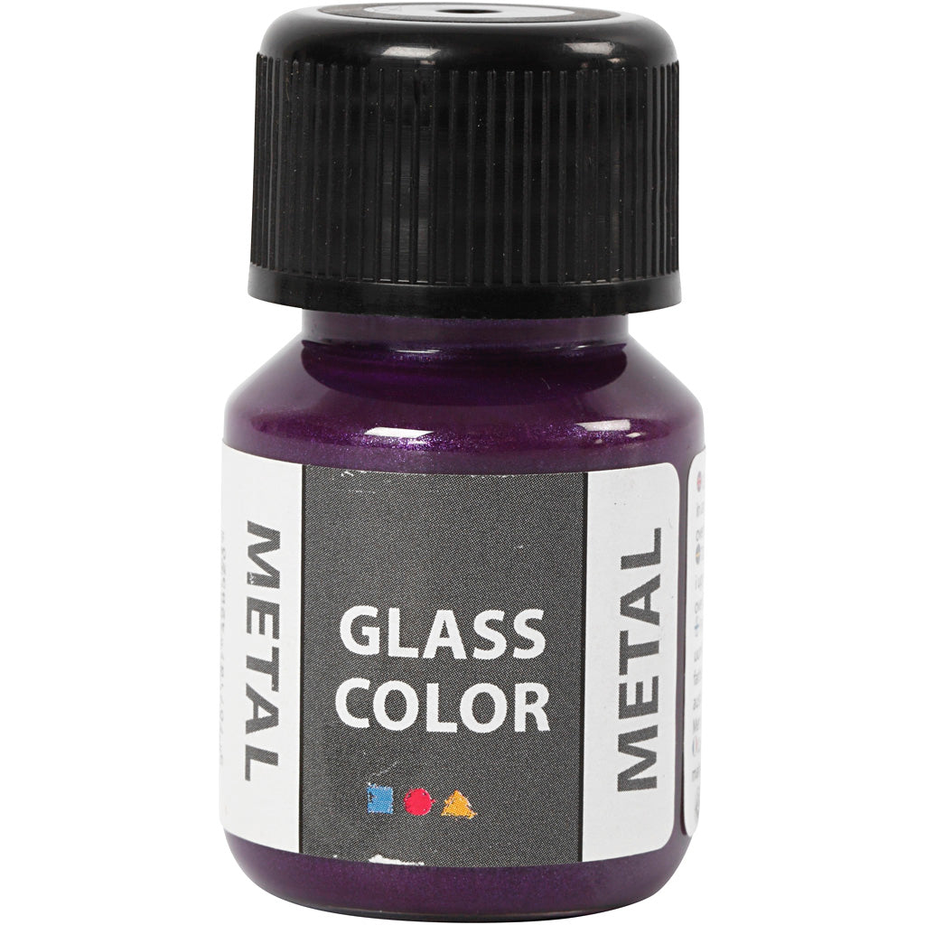 Creativ company verre couleur métal, violet, 30 ml 1 bouteille