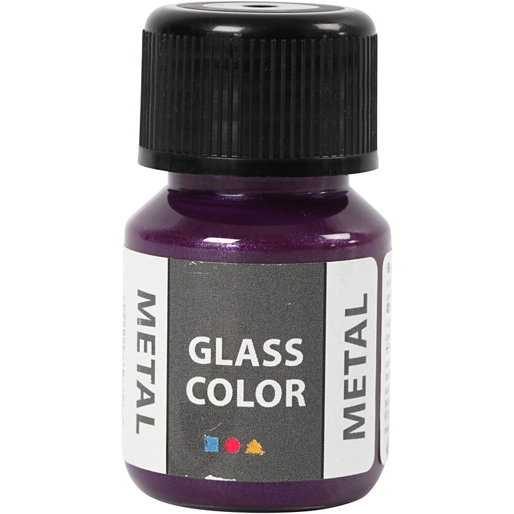 Creativ company verre couleur métal, violet, 30 ml 1 bouteille