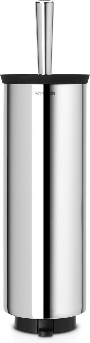 Brosse de toilette Brabantia - avec support - autoportante et suspendue - acier brillant