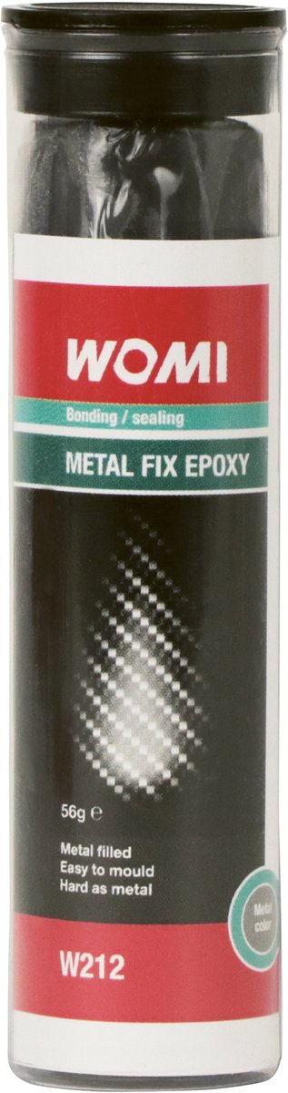 Womi Réparateur Metal Fix Epoxy W212 – 56 g Gris – Réparateur de métaux robuste – Résistant à l'eau – Époxy professionnel à deux composants
