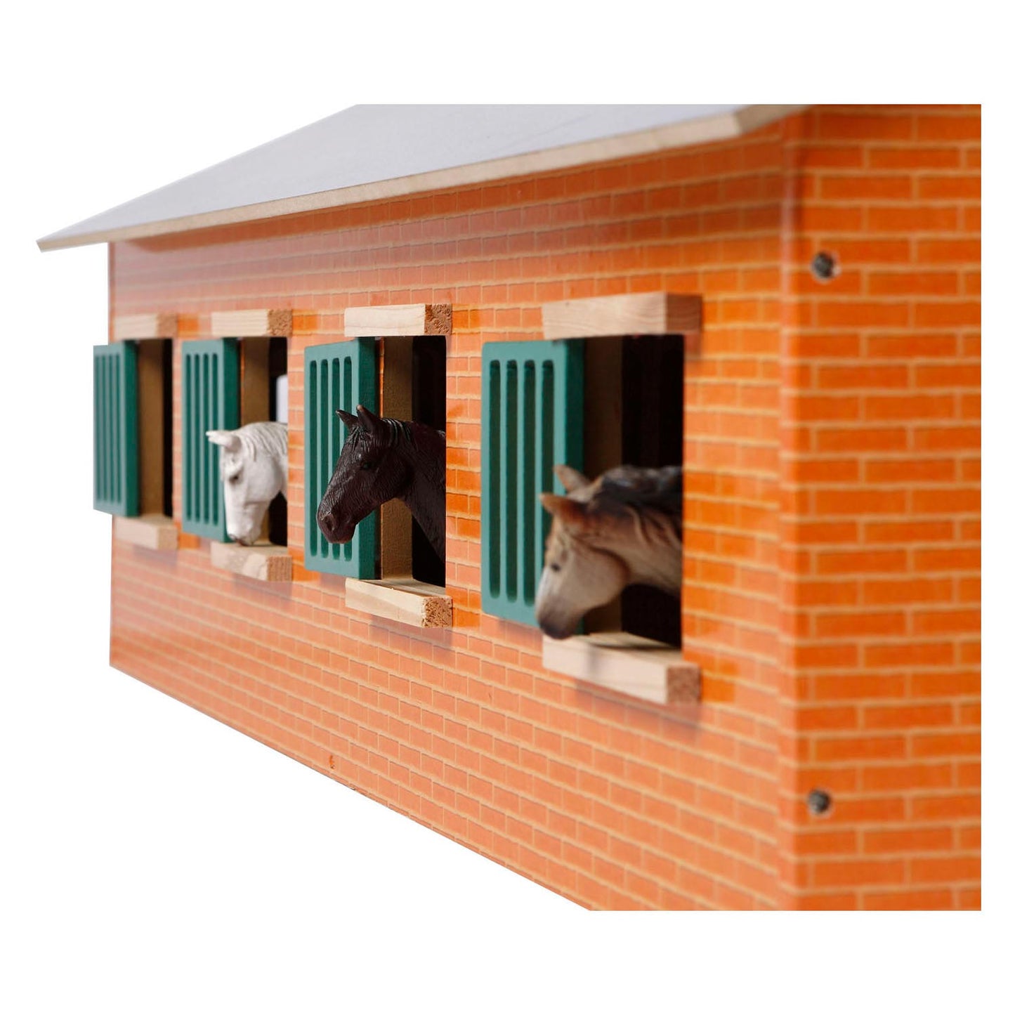Kids Globe Globe Horse Stable avec 7 boîtes, 1:24