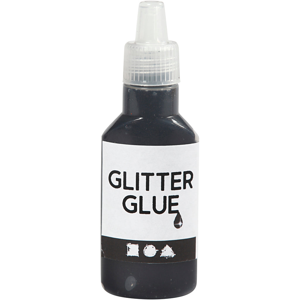 Colle pailletée Creativ company, noire, 25 ml 1 bouteille