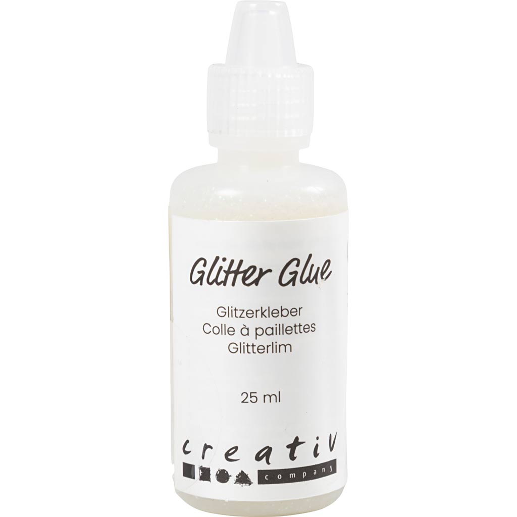 Colle pailletée Creativ company, blanche holographique, 25 ml 1 bouteille