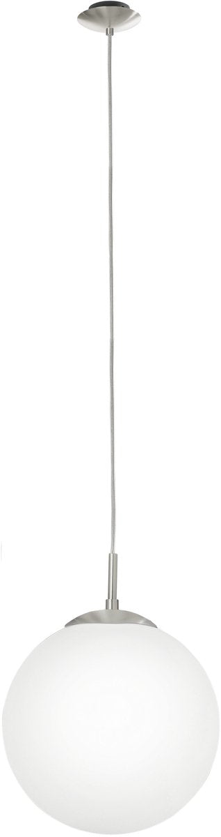 Lampe à suspension Eglo rondo - e27 - ø 30 cm - gris blanc