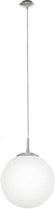 Lampe à suspension Eglo rondo - e27 - ø 30 cm - gris blanc