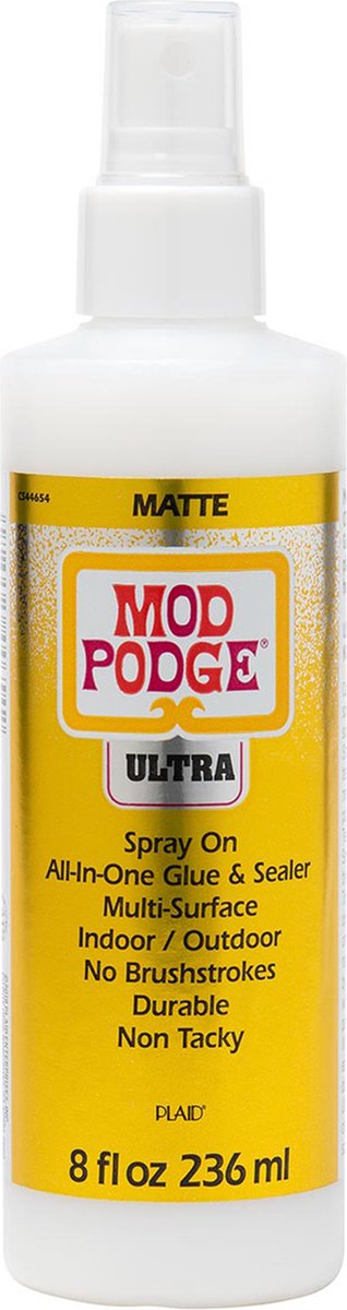 Mod podge spray ultra mat - colle, vernis et scellant en un - 236 ml