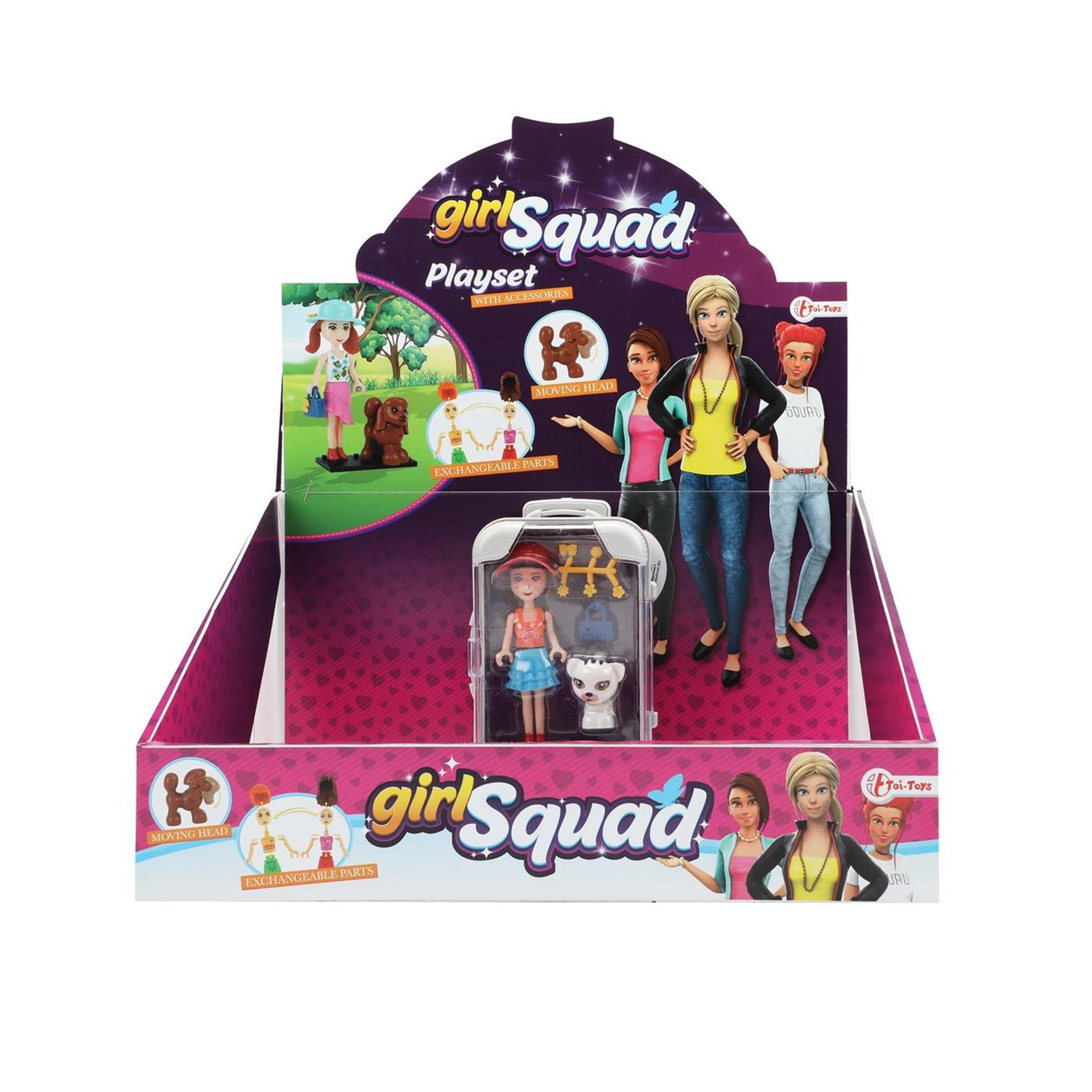 Toi-toys poupée girl squad 10cm avec accessoires
