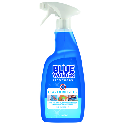 Blue Wonder 1070319 - verre professionnel et int. nettoyant 1l | 6 pièces