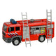 Brigade des pompiers éteintes la voiture avec la lumière et le son