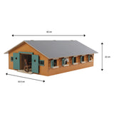 Kids Globe Globe Horse Stable Stable Wood avec 9 boîtes à cheval 1:32 - afbeelding 3