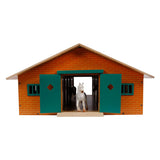 Kids Globe Globe Horse Stable Stable Wood avec 9 boîtes à cheval 1:32 - afbeelding 4