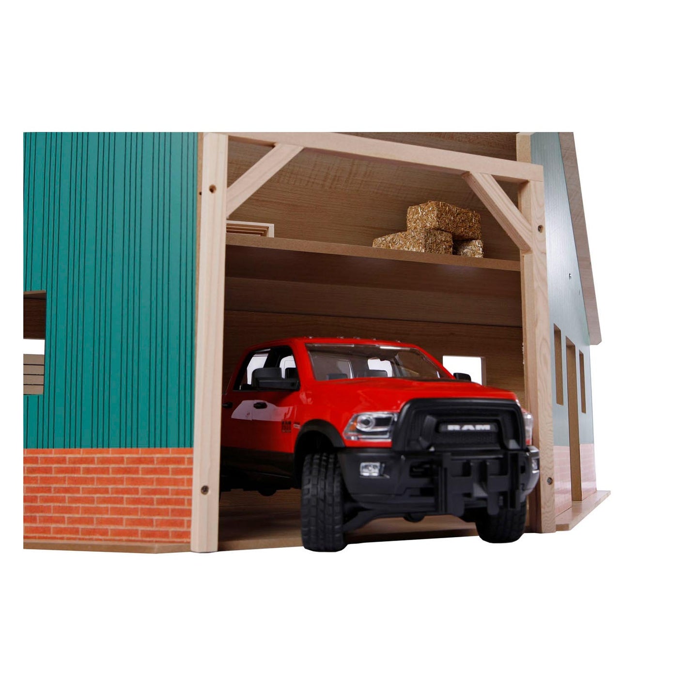 Kids Globe Globe Shed Corner Wood pour 2 tracteurs 1:16