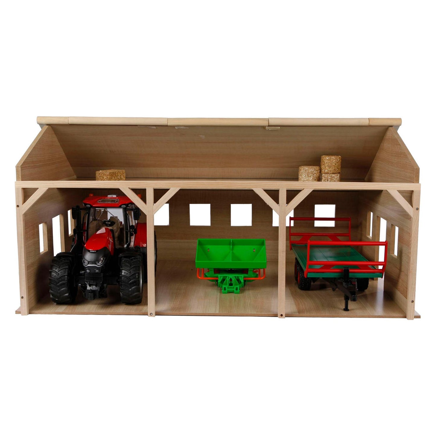 Kids Globe Globe Agricultural Lock Bois pour 3 tracteurs, 1:16
