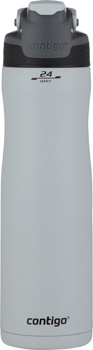 Gourde Contigo Ashland Chill avec paille, grande bouteille d'eau en acier inoxydable sans BPA, bouteille thermos étanche, garde les boissons fraîches jusqu'à 24 heures ; pour le sport, le cyclisme, le jogging, la marche, 720 ml | macaron