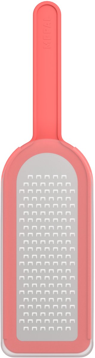 Râpe Mepal inox chef it - 30 cm - râpe de cuisine - avec couvercle de sécurité - couteaux tranchants - passe au lave-vaisselle - ustensiles de cuisine - corail