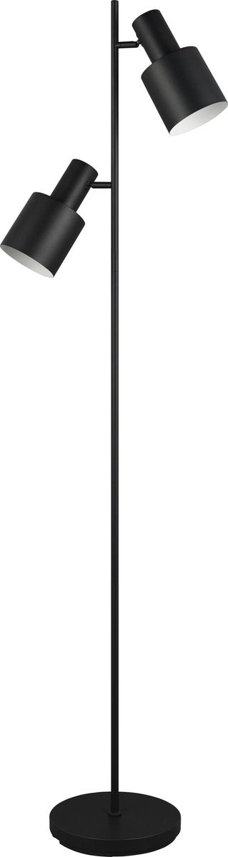 Trio agudo - lampadaire - noir mat - excl. 2x e27 4 w - interrupteur au pied