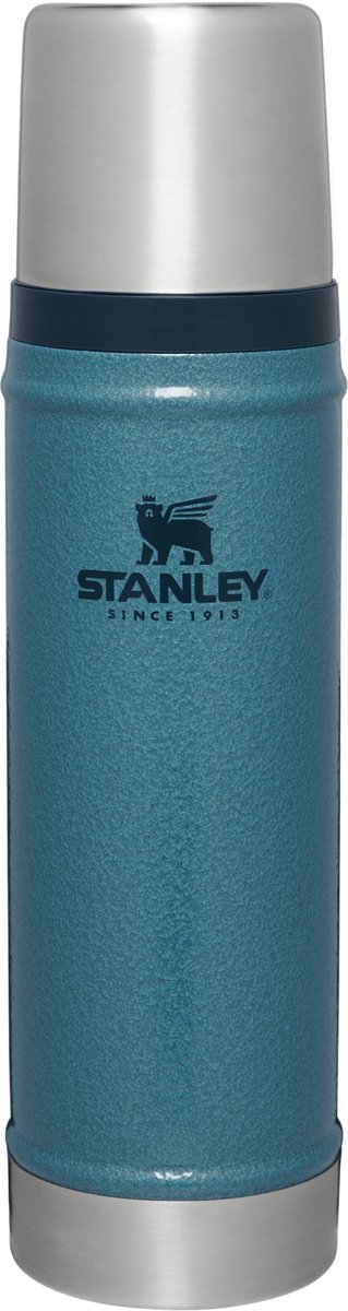 Bouteille thermos légendaire classique Stanley 750 ml - garde au chaud ou au froid pendant 20 heures - étanche - passe au lave-vaisselle - sans BPA - pour café, thé et plus - thermos en acier inoxydable - lac martelé