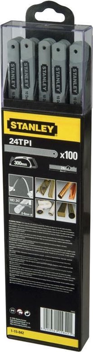Lame de scie à métaux Stanley 300mm - mix (carte de 5 pièces)