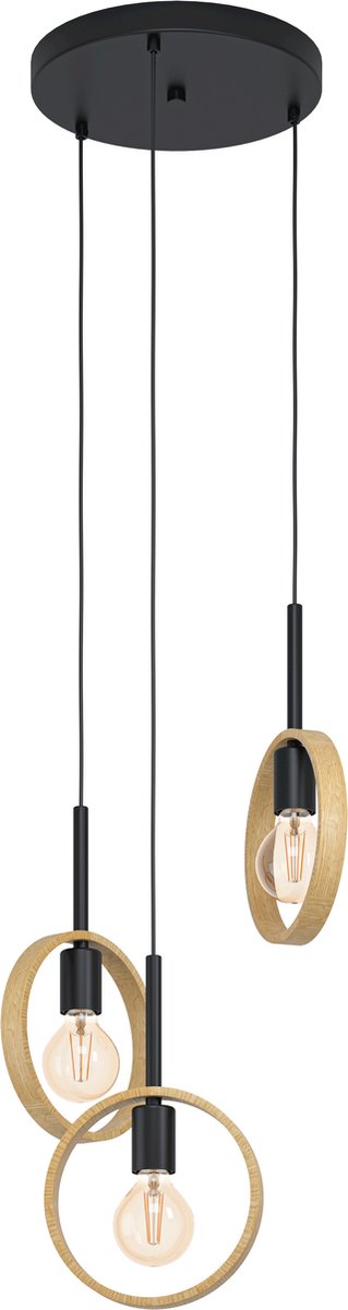 Lampe à suspension Eglo ipsden - e27 - ø 30 cm - marron noir