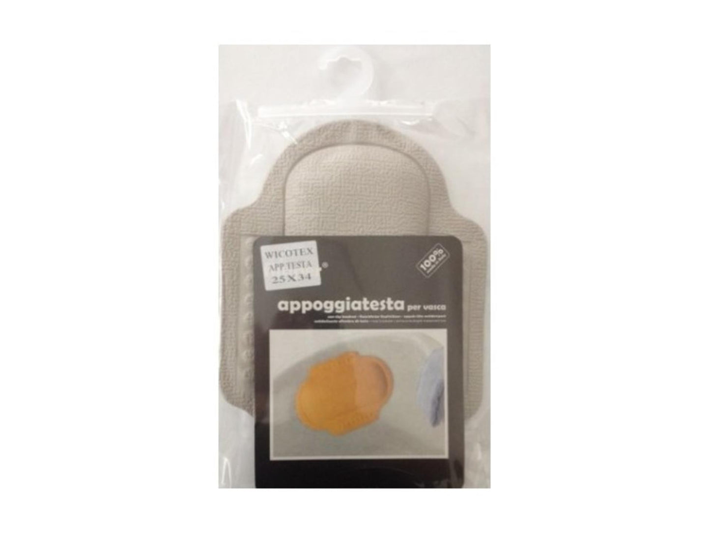 Wicotex coussin de bain antidérapant 25x34cm gris