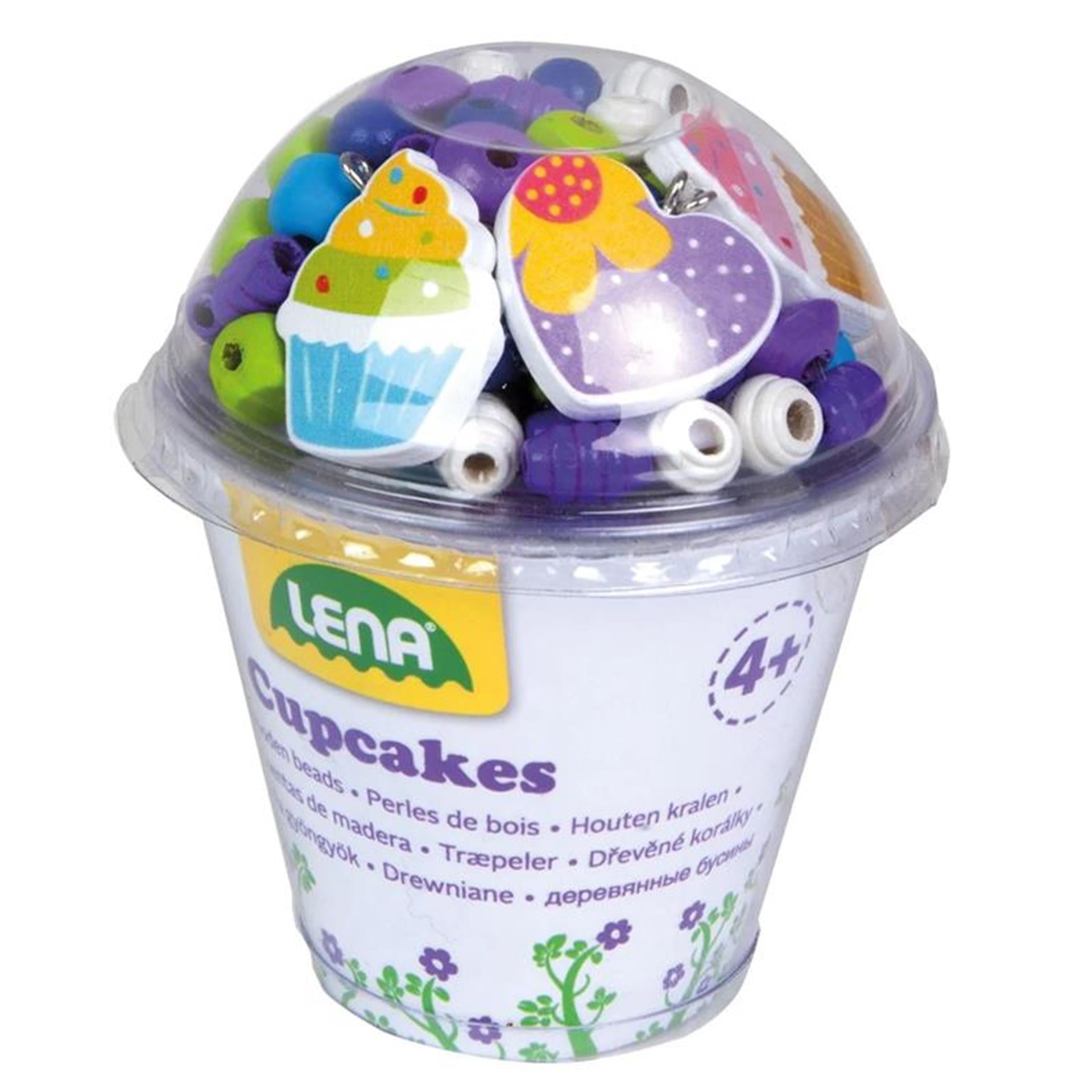 Jono Toys Lena Cupcake Perles en bois Faire des bijoux