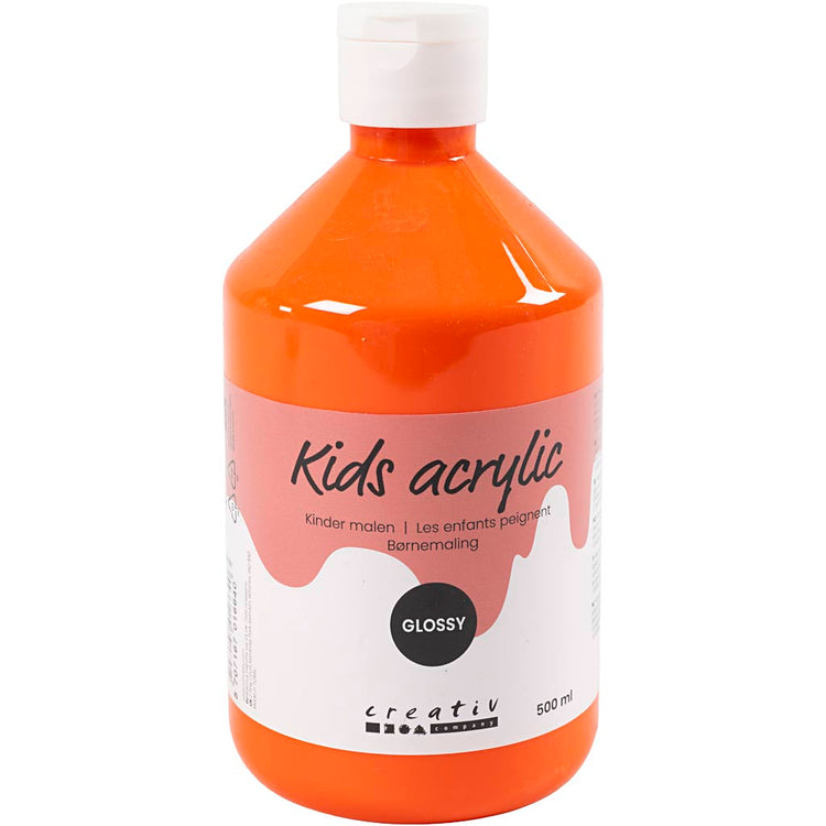 Creativ Company Acrylic Paint Glossy, Orange, 500 ml 1 bouteille