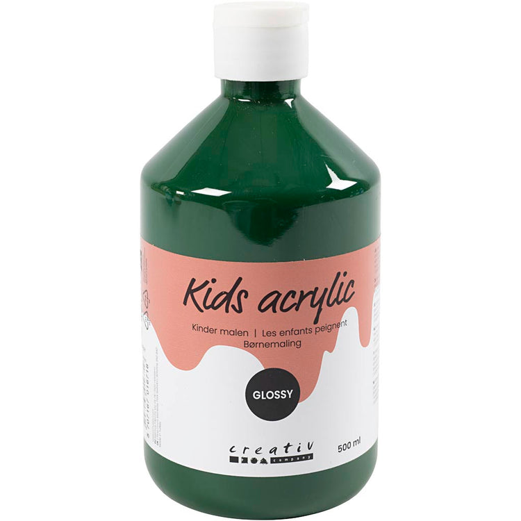 Creativ Company Paint Acrylique Glossy, vert foncé, 500 ml 1 bouteille