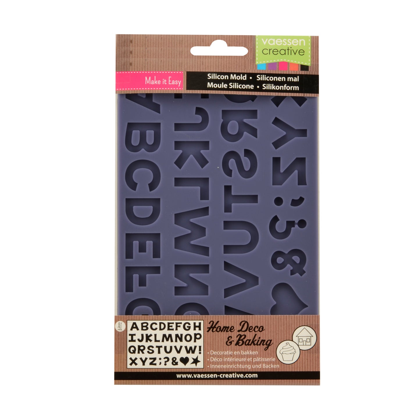 Vaessen creative • moule en silicone alphabet