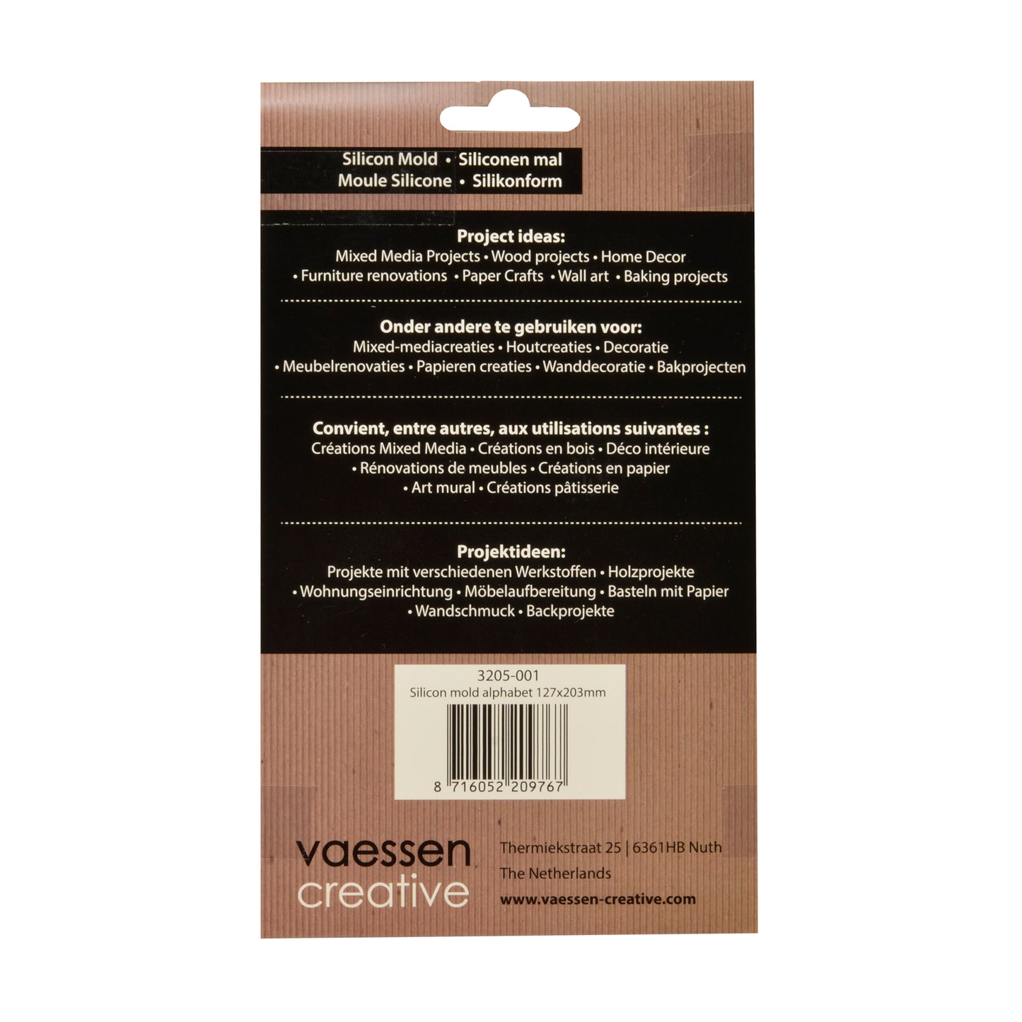 Vaessen creative • moule en silicone alphabet
