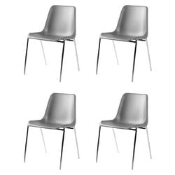 Chaise baquet empilable pp gris léger