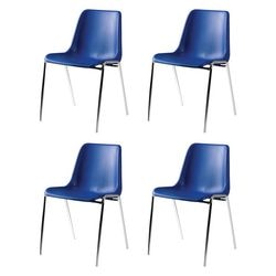 Chaise baquet empilable pp bleu léger