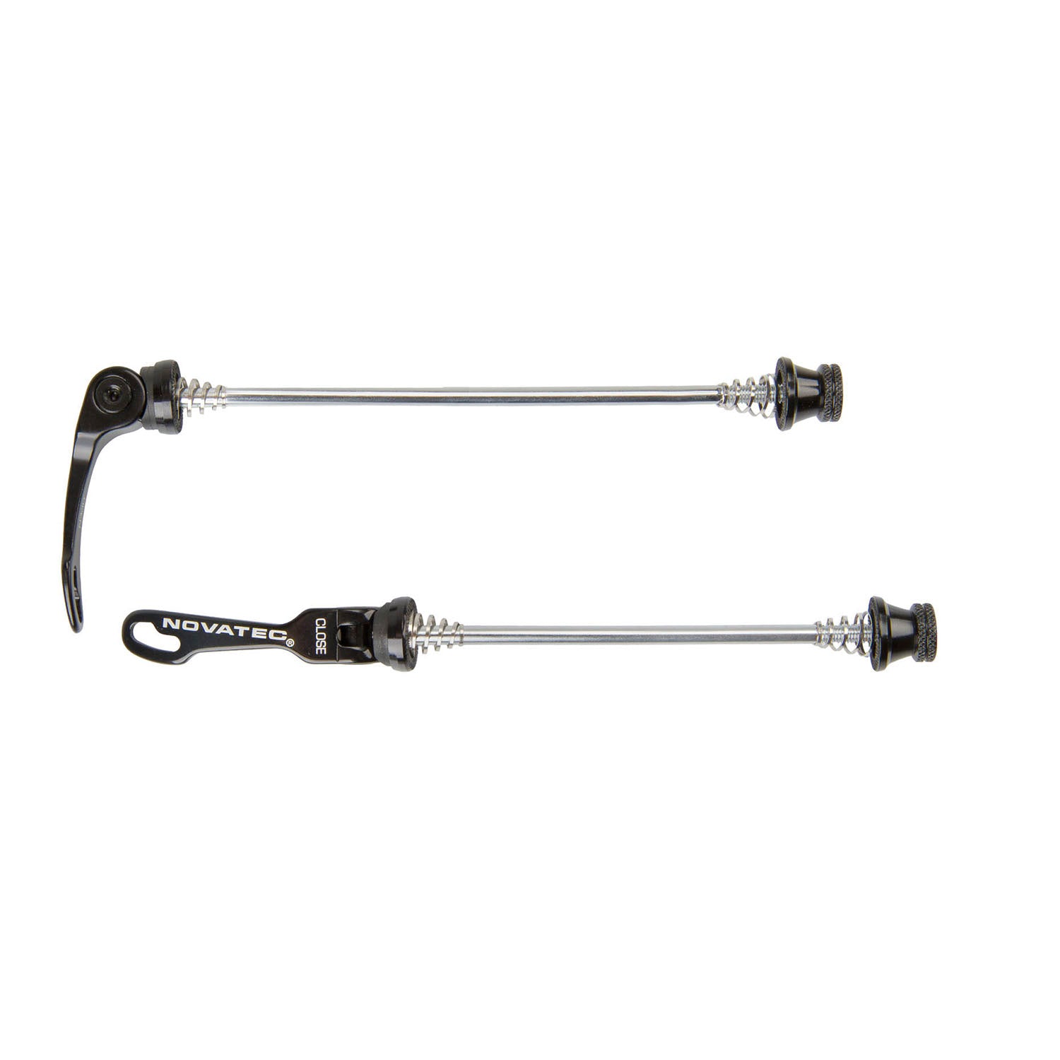 Novatec jeu de fixations rapides aluminium noir