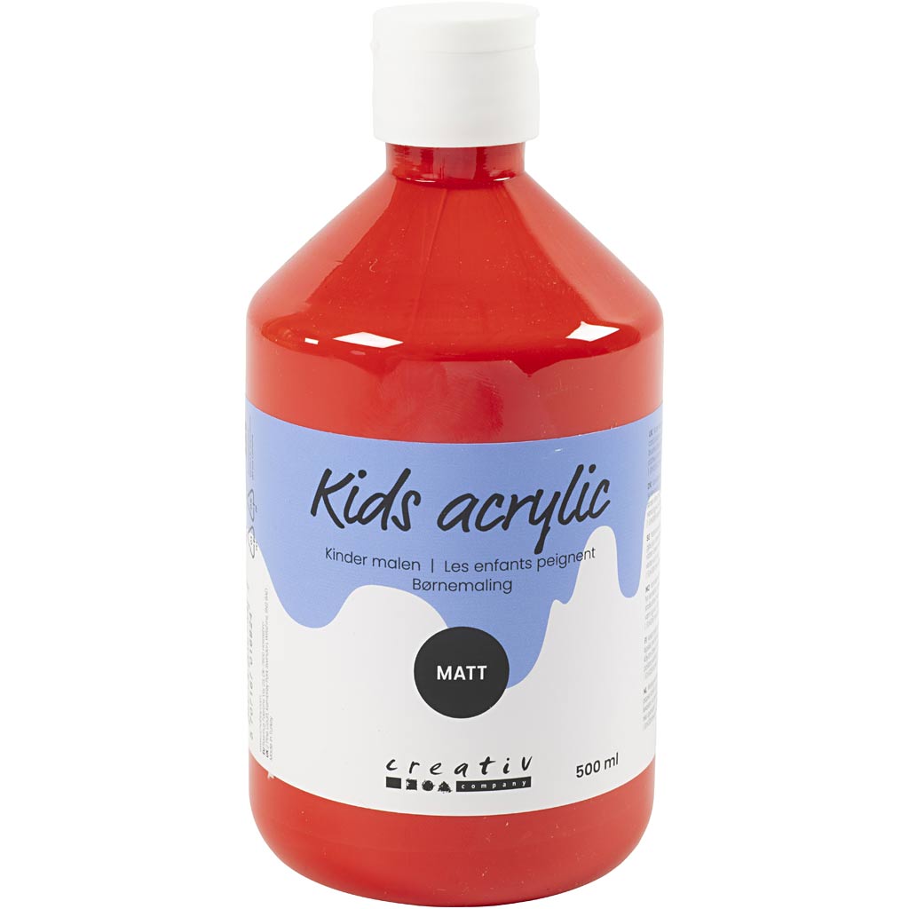 Creativ Company Acrylic Paint Matt, rouge, 500 ml 1 bouteille