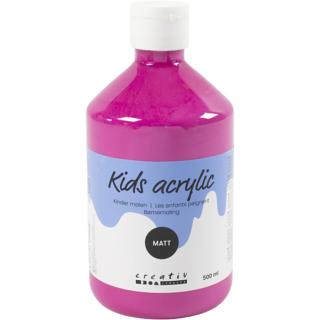 Peinture acrylique Creativ company mate, rose, 500 ml 1 bouteille