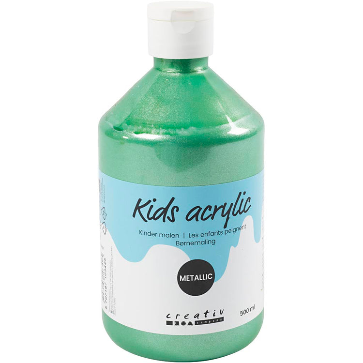 Peinture acrylique A-color métallisée, métallisée, vert clair, 500 ml 1 bouteille