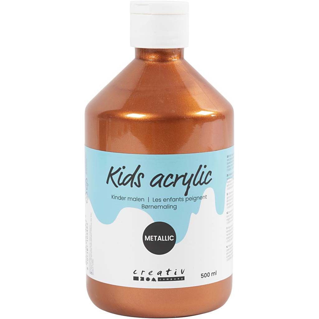 Peinture acrylique A-color métallisée, métallisée, cuivre métallique, 500 ml 1 bouteille