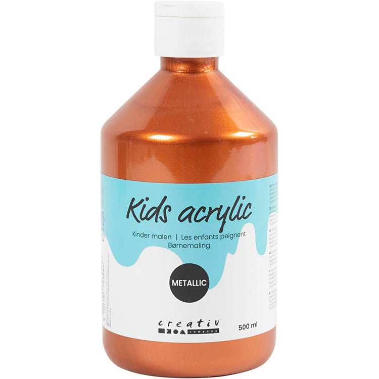 Peinture acrylique A-color métallisée, métallisée, cuivre métallique, 500 ml 1 bouteille