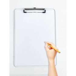Porte-bloc en acrylique folio 23x32cm transparent 120mm clip multifonctionnel