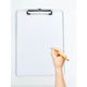 Porte-bloc en acrylique folio 23x32cm transparent 120mm clip multifonctionnel
